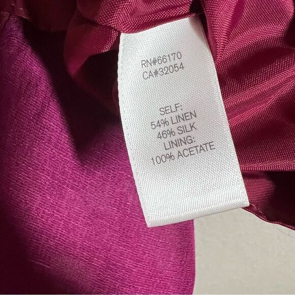 Anthropologie Quillaree Raspberry Silk  Vivacity Dress Women's Size 6 - Picture 7 of 9
